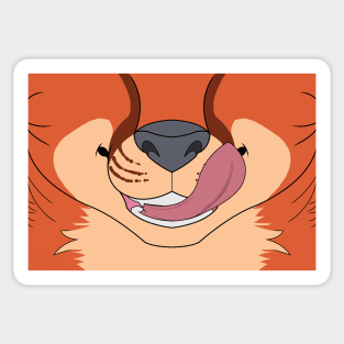 Lick Fox Face Sticker